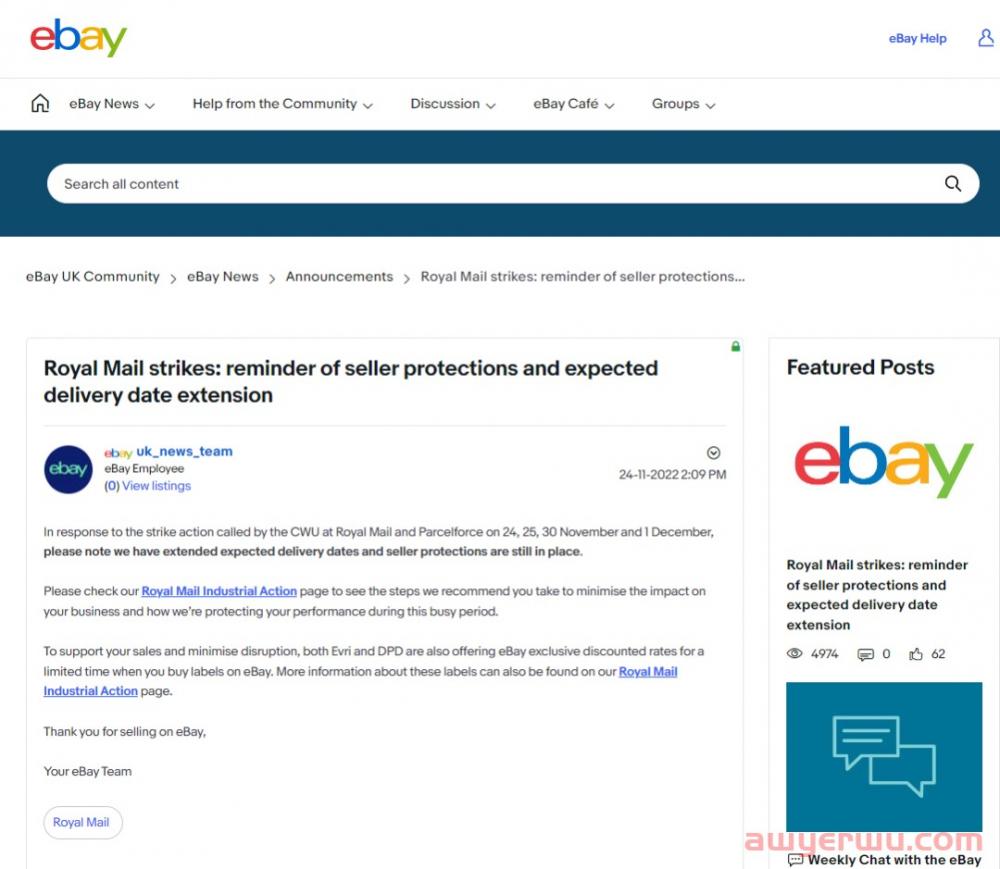 旺季罢工再爆发，eBay延长卖家交货时间