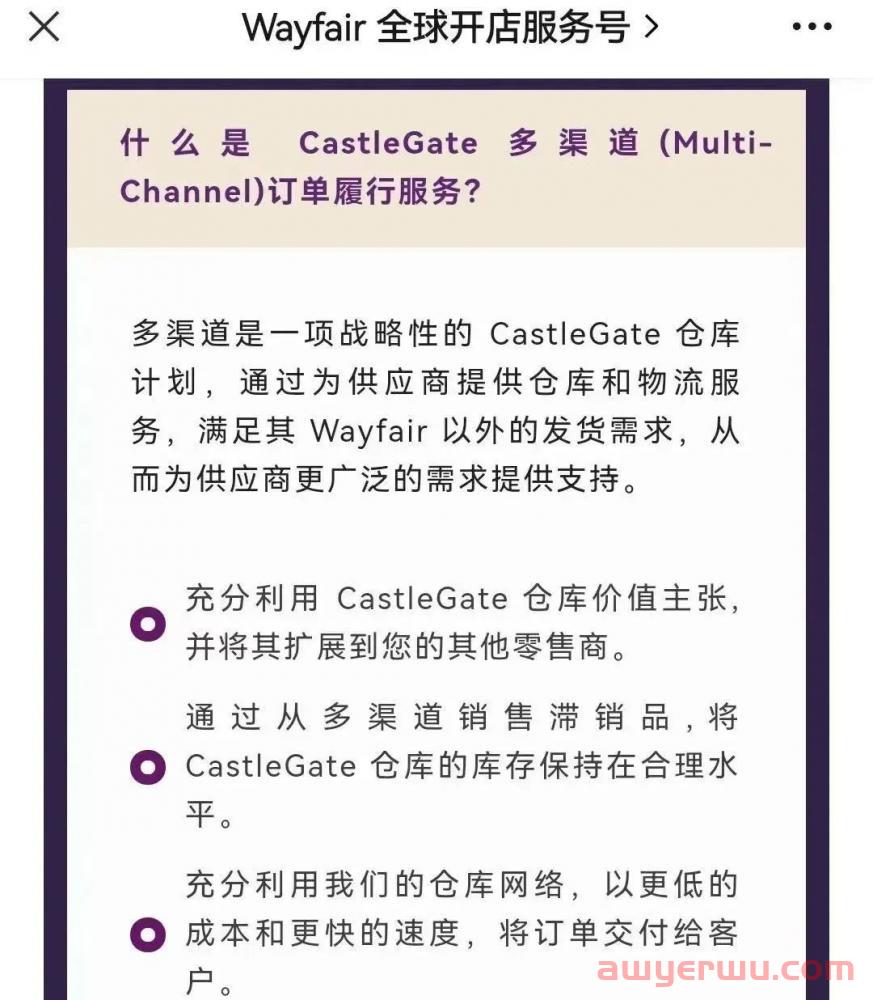 Wayfair上线CastleGate多渠道订单服务 第2张