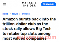 亚马逊重回万亿市值，走出低谷仍需时日
