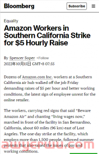多地工人罢工，亚马逊配送时效恐延后