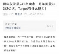 太羡慕了!650个卖家每月共享Target平台流量2亿!