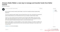亚马逊卖家钱包全新上线,提现更快!