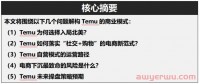独家揭秘 | 解构Temu 的商业新范式!Temu能否逃出“下沉市场的死亡三角”？
