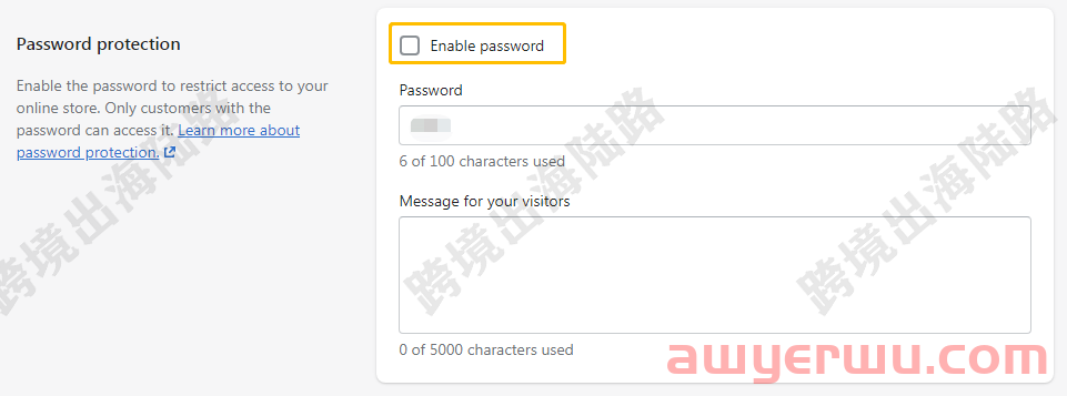 【Shopify】为什么交过套餐费用,打开Shopify网站前端还要密码? 第6张 【Shopify】为什么交过套餐费用,打开Shopify网站前端还要密码? 第6张