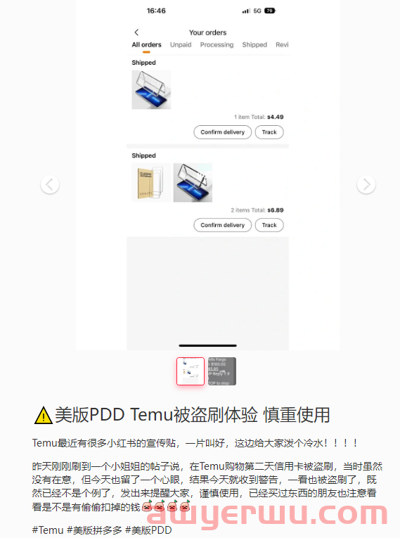 小心！美版拼XX曝出盗刷漏洞，Temu真的会盗刷信用卡！ 第2张