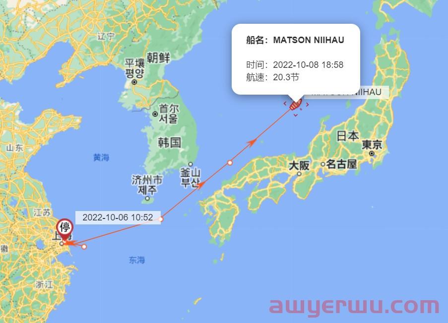 10月8日美森快船第40-42周的开船、航行、到港船期与时效动态 第6张