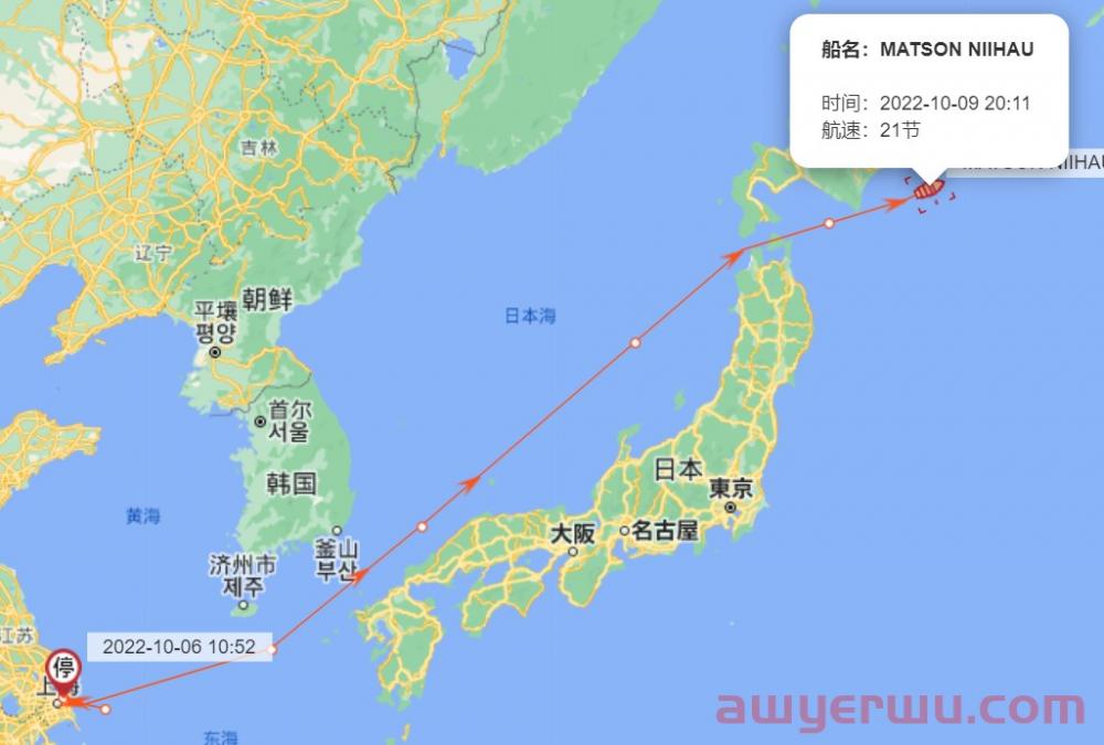 10月9日美森快船第40-42周的开船、航行、到港船期与时效动态 第4张