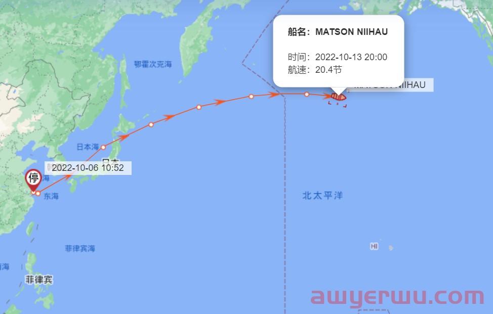 10月13日美森快船第40-43周的开船、航行、到港、提柜时效与船期动态 第3张