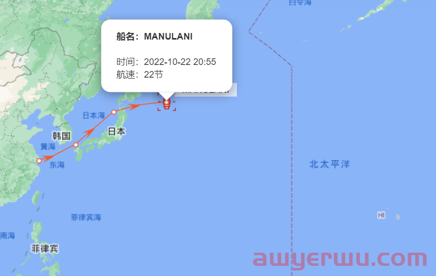 10月22日美森快船第42-44周的开船、航行、到港、提柜时效与船期动态 第4张