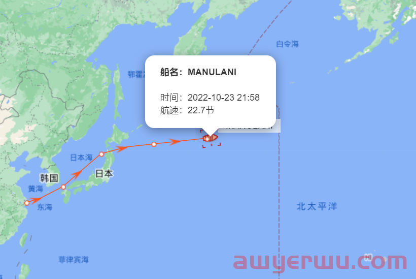 10月23日美森快船第42-44周的开船、航行、到港、提柜时效与船期动态 第5张