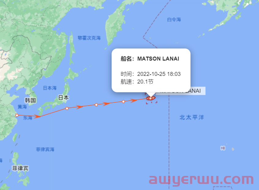 10月25日美森快船第42-45周的开船、航行、到港、提柜时效与船期动态 第4张