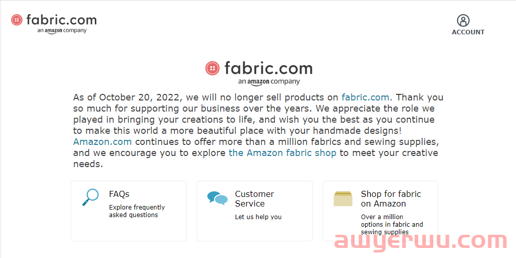 再度收缩,亚马逊关停在线面料业务 第1张 再度收缩,亚马逊关停在线面料业务 第1张