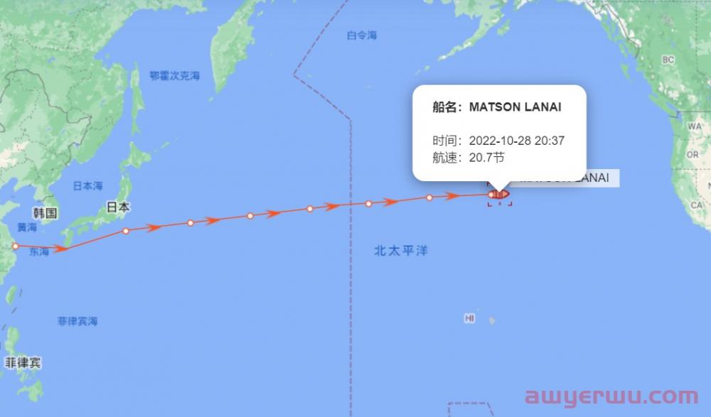 10月28日美森快船第43-45周的开船、航行、到港、提柜时效与船期动态 第3张