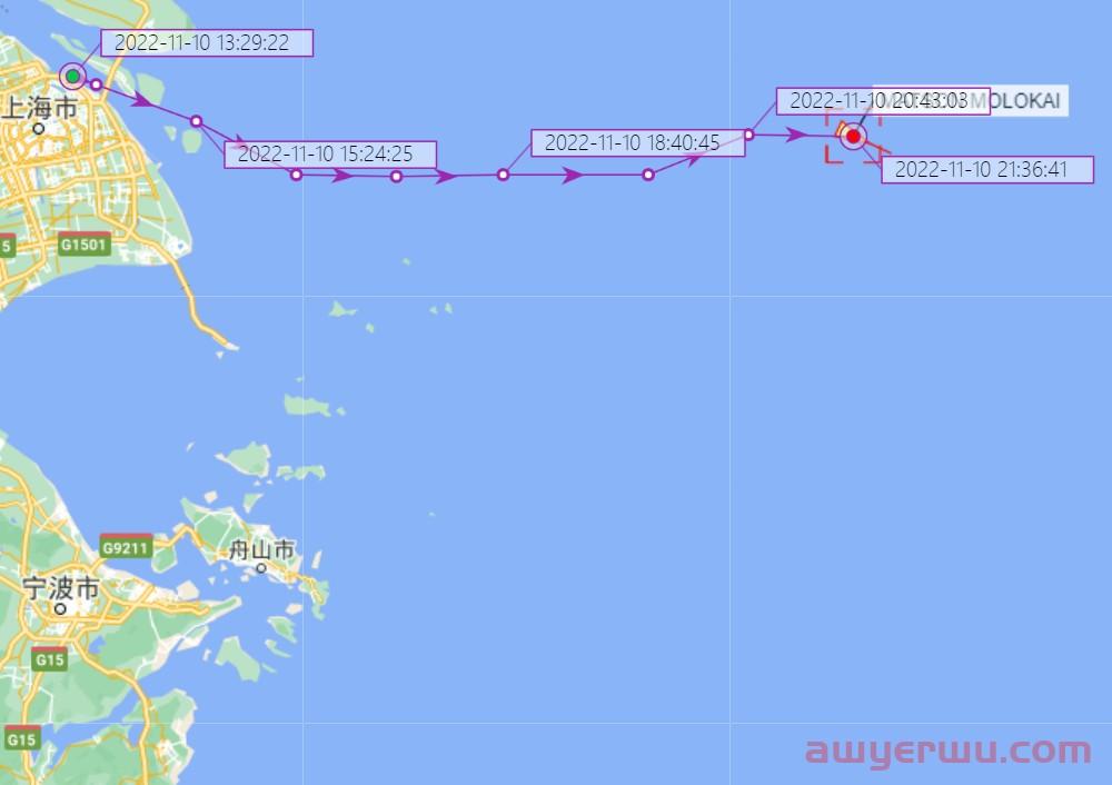 11月10日美森快船第45-47周的开船、航行、到港、提柜时效与船期动态 第6张