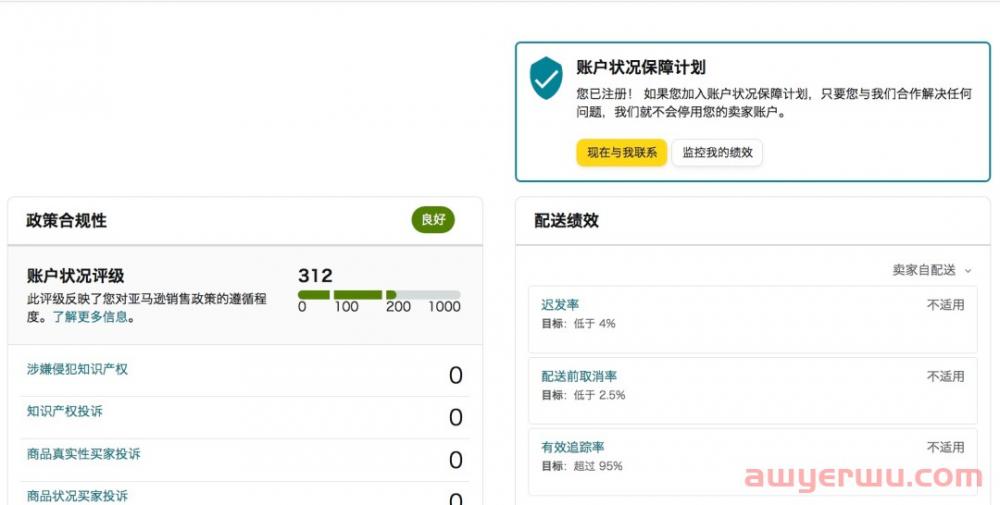 亚马逊绩效页面新出账户保障计划 第1张