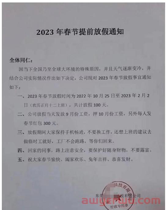 跨境裁员潮：春节放假100天甚至无期限！ 第3张