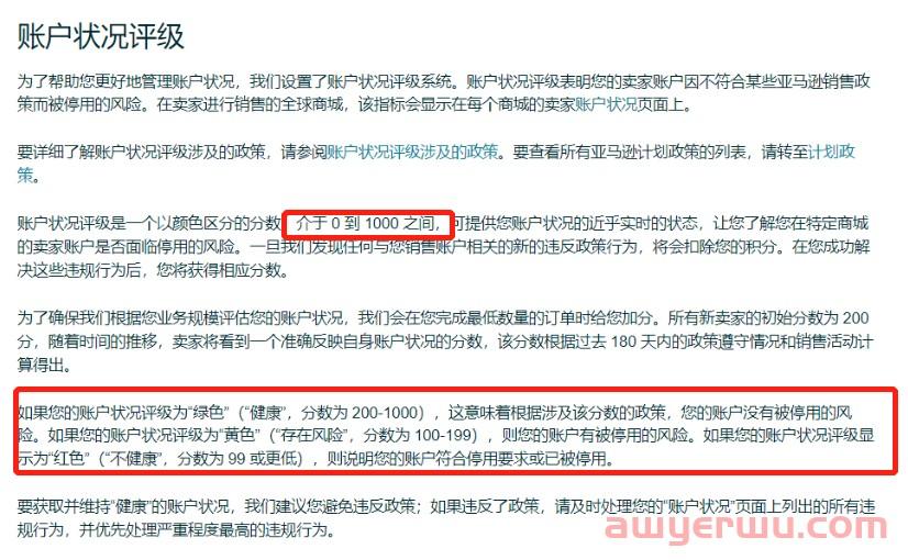 注意！你的店铺可能要被封停！亚马逊账户状况评级功能介绍 第2张