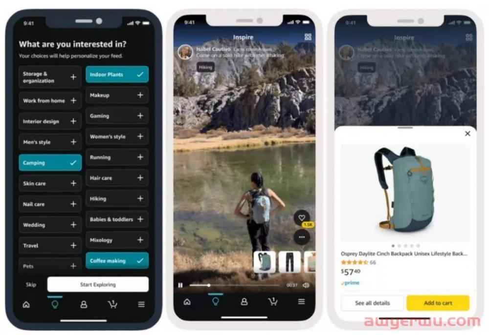 亚马逊推出Inspire工具:融合TikTok与Instagram的全新媒体购物频道! 第1张 亚马逊推出Inspire工具:融合TikTok与Instagram的全新媒体购物频道! 第1张