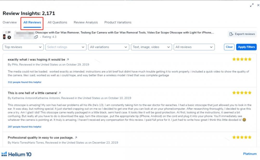 如何用Helium 10挖掘用户画像？ 第2张