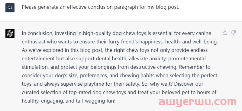 手把手教你使用ChatGPT 撰写高质量和高排名博客文章,提升网站SEO流量 第22张