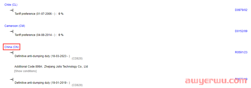 欧洲反倾销产品查询方法 第12张