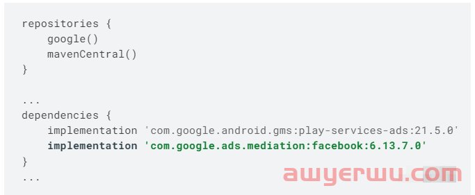 使用 Google Mediation 的 Facebook Meta 受众网络集成 第8张