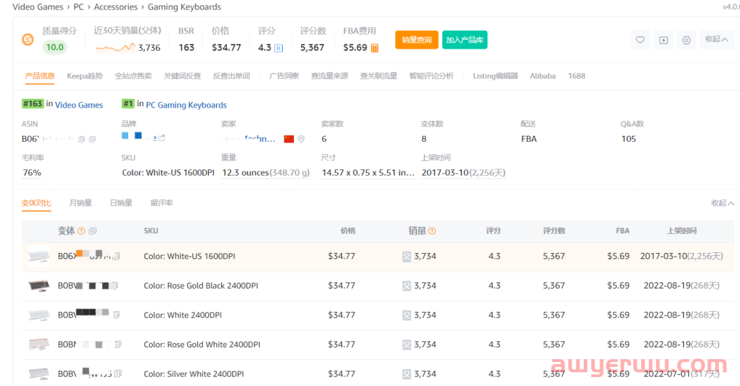 卖家精灵这个功能,一站式分析竞品品线布局+流量结构+用户画像! 第3张 卖家精灵这个功能,一站式分析竞品品线布局+流量结构+用户画像! 第3张