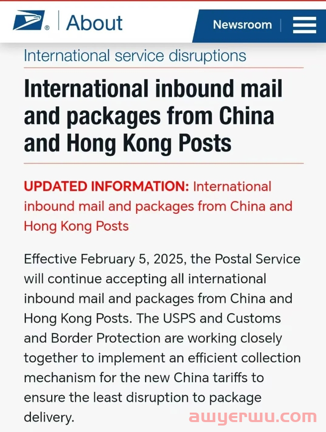 大逆转！美国邮政USPS紧急宣布恢复接收中国包裹 第2张
