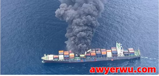 突发！万海航运“WAN HAI 503”轮印度外海爆炸 4人失踪近50集装箱坠海​ 第2张